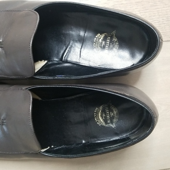 Florsheim Vintage Mens grey leather slip on with tassel sz 10.5 C main image 11